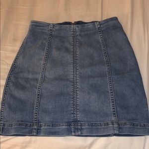 Free People Denim Mini Skirt